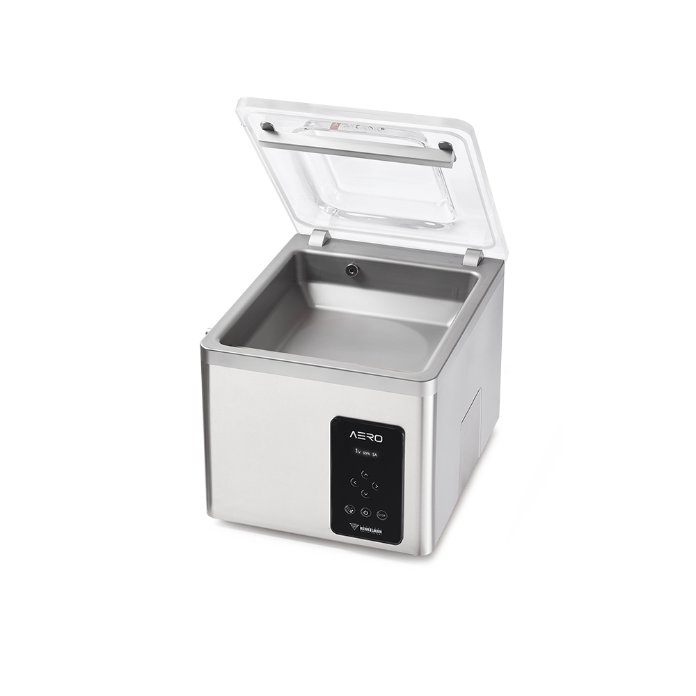 Certified used vacuum sealer The Henkelman AERO 35. Dutch made features regular vac, soft air & liquid sensor