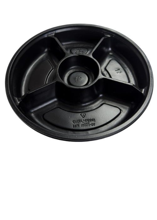 Enterpack Black PP Round Tray PRW-19003-5A