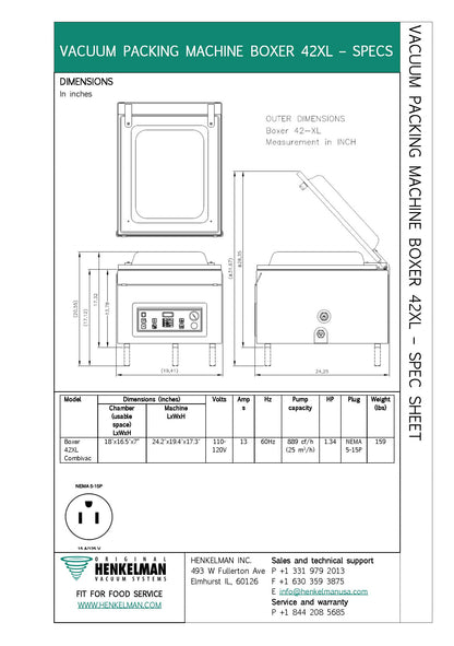 Commercial Vacuum Sealer Certified Used Henkelman Boxer 42XL